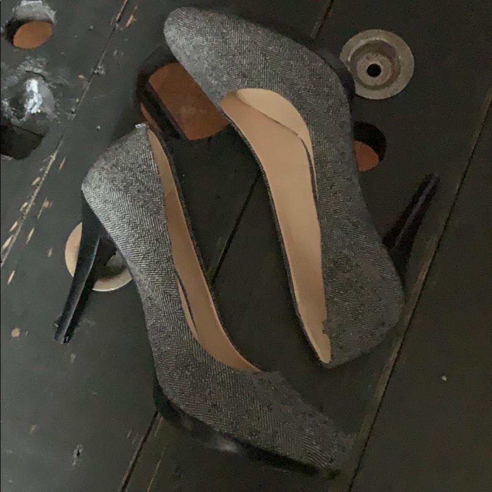 NWOB NINE WEST Wise Up 2 Herringbone Textile Heels - Picture 2 of 14